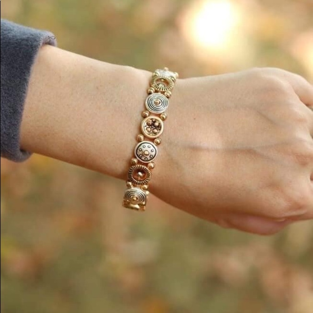 Mix Your Metals Stretch Bracelet